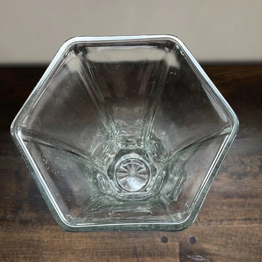 Vintage Hoosier Glass Hexagon Vase 4041
